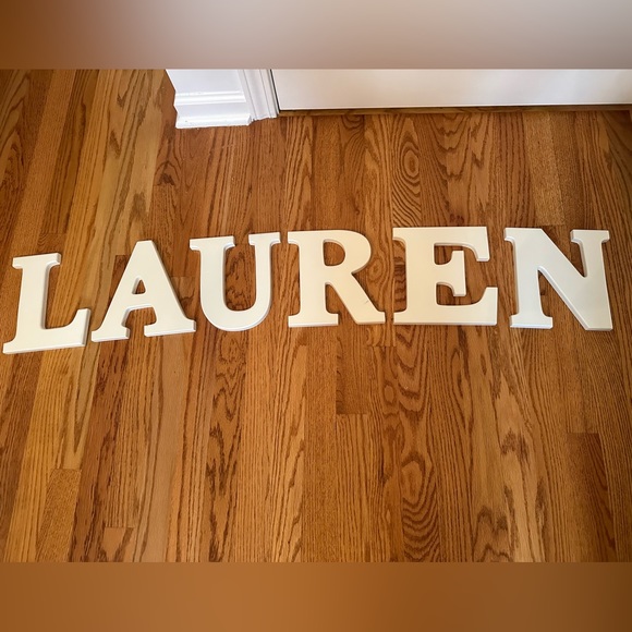 “Lauren” Wooden Block Letters - Picture 1 of 9
